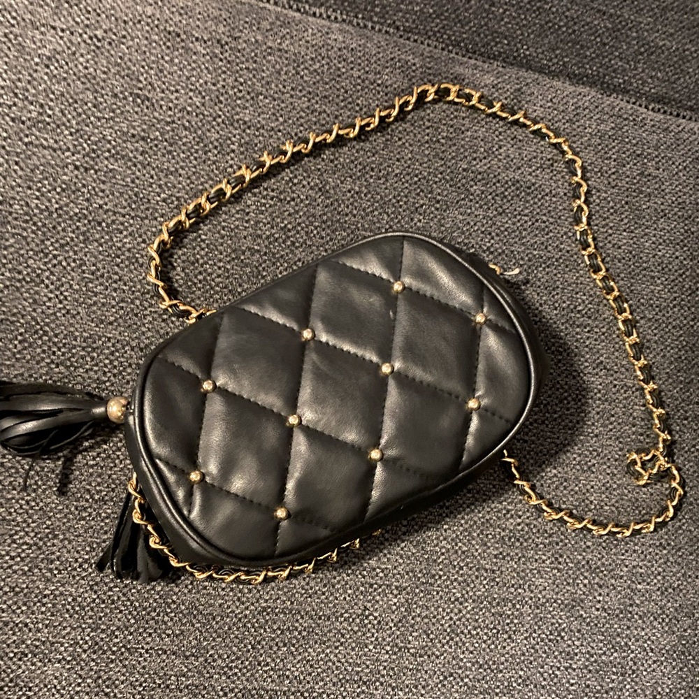 Dressy over shoulder double zipper purse